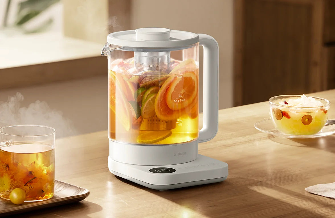 photo of Xiaomi Multifunctional Kettle UK White on a table live photo 
